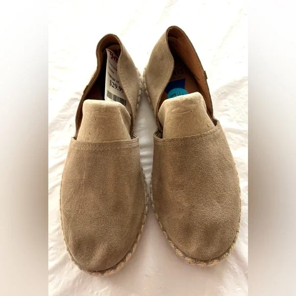 NWT Verbenas Tan Brown Espadrille Leather Loafers SZ 7.5 - Picture 7 of 12